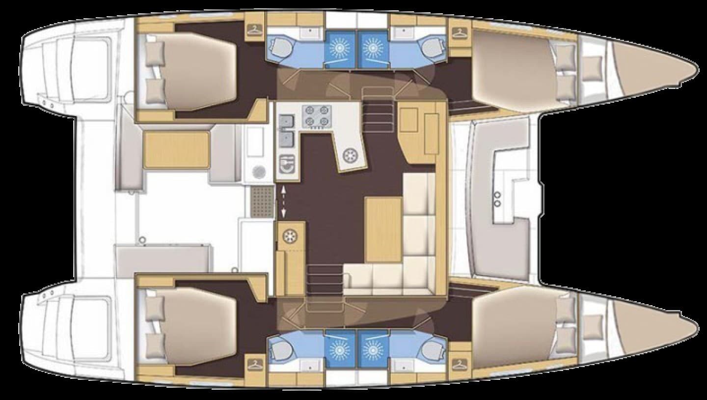 Lagoon 450, 4 cabins photo 9